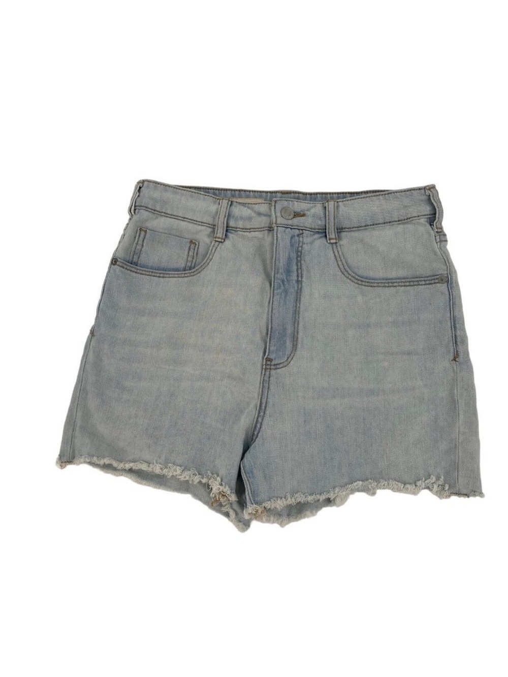 Pilcro Size 30 High Rise Light Wash Denim Raw hem Cut Off Shorts